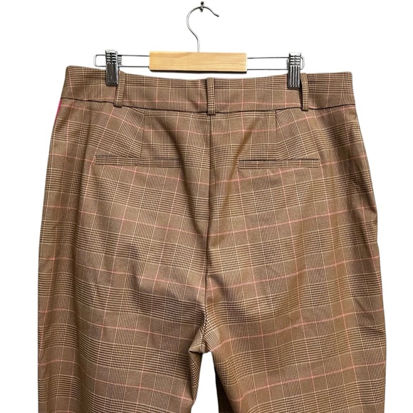 Boden Kew Check Side Stripe Trousers in Brown & Pink - Picture 7 of 9